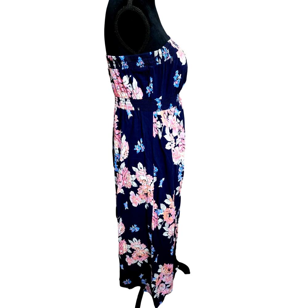 Old Navy Maternity Tube Maxi Dress Size XL Floral Smocked Boho Cottage Tropical - Picture 3 of 9
